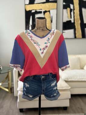 Guatemalan Embroidered Blouse/ Festival Top/ Summer Boho Blouse - ,